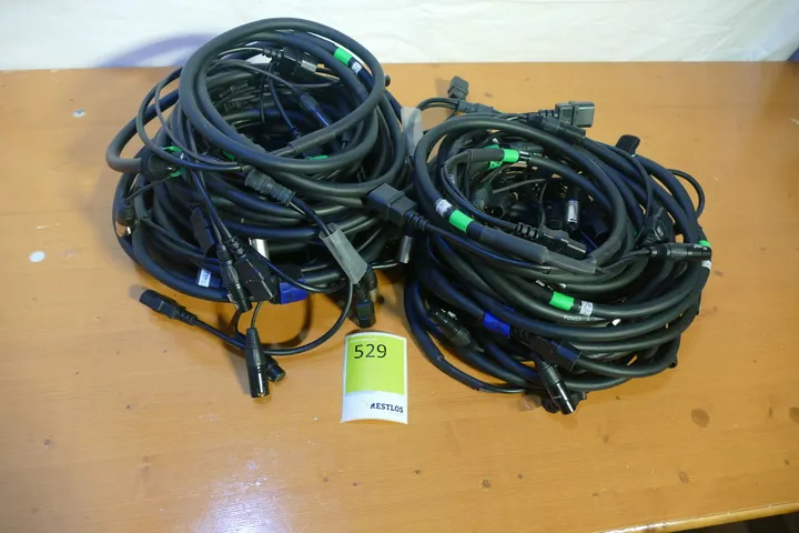 Konvolut Hybridkabel 3-Pol DMX und Kaltgeräte